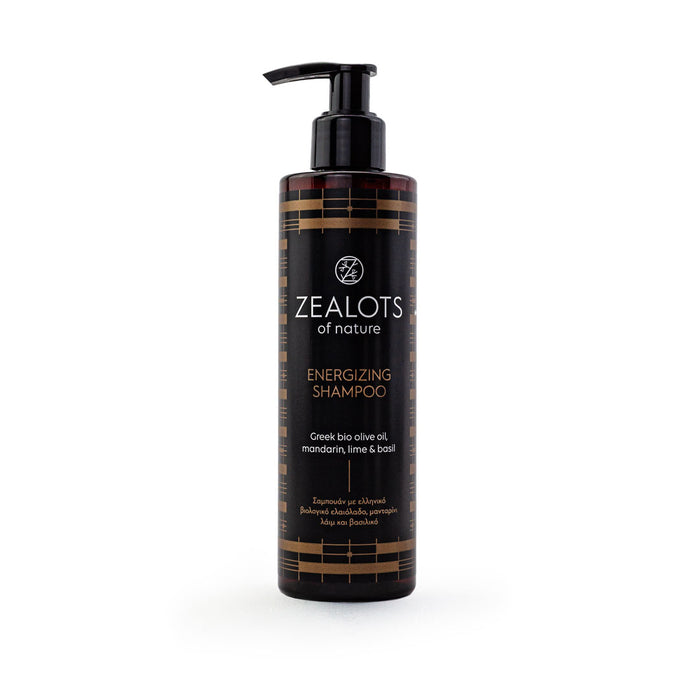 ZEALOTS Energizing Shampoo Greek bio olive oil, mandarin & basil 250ml